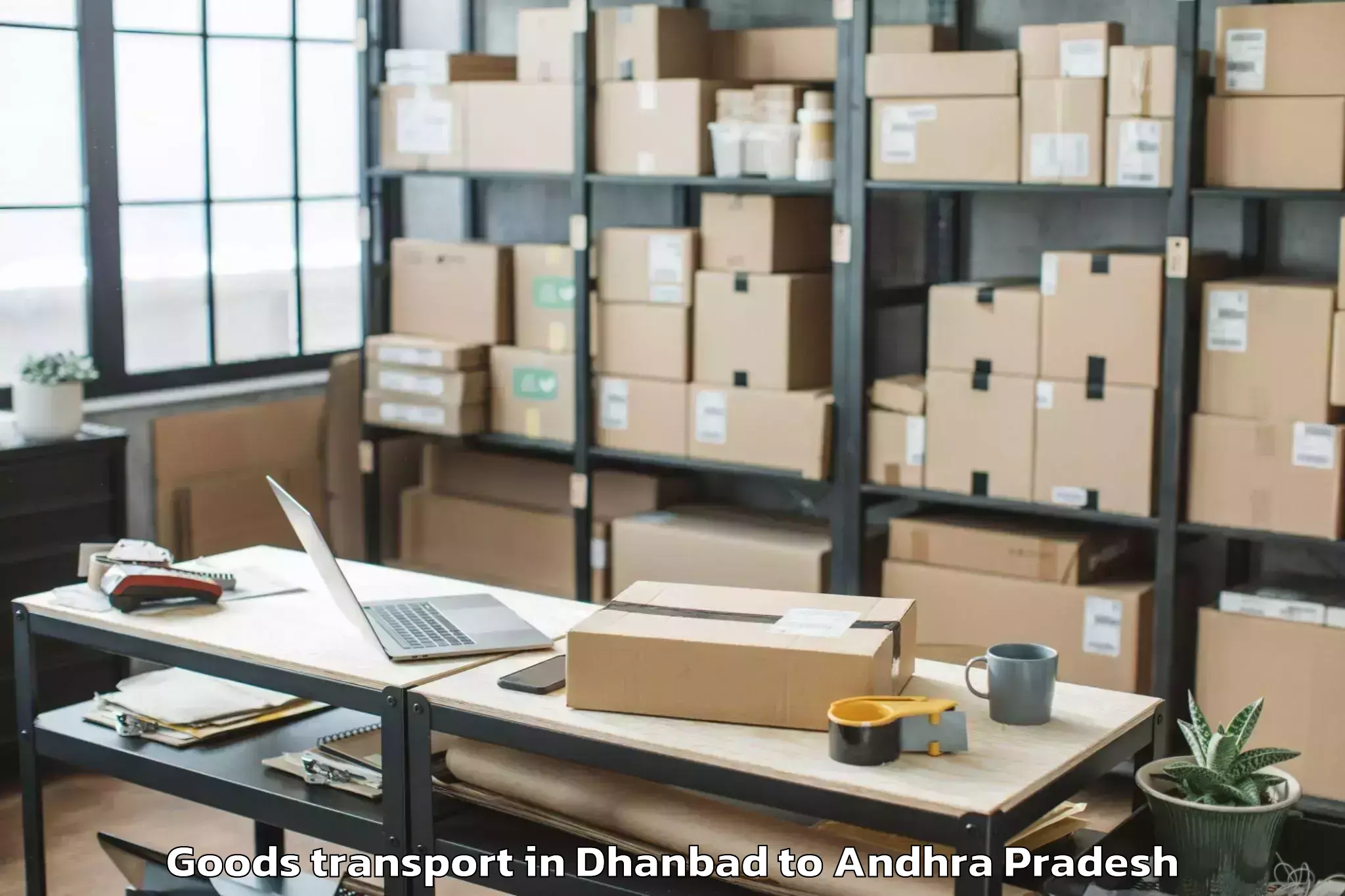 Easy Dhanbad to Atchempet Goods Transport Booking